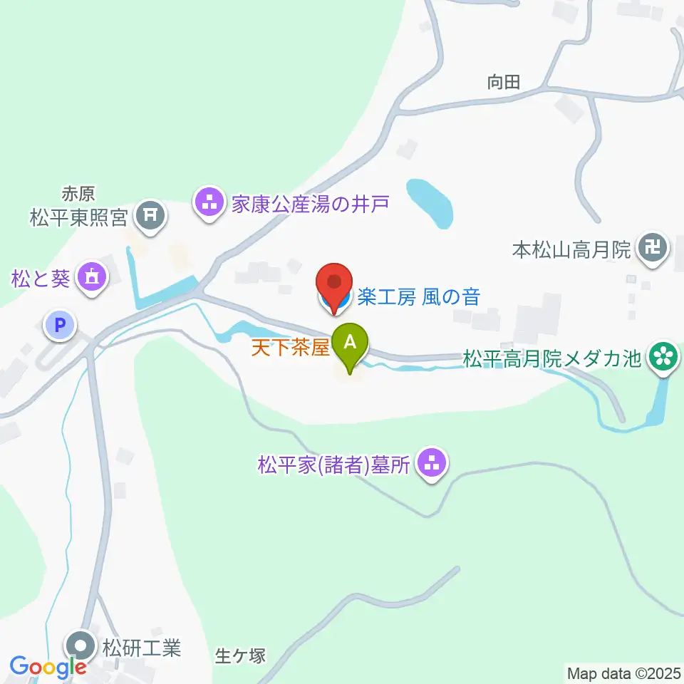 楽工房 風の音周辺のファミレス・ファーストフード一覧地図