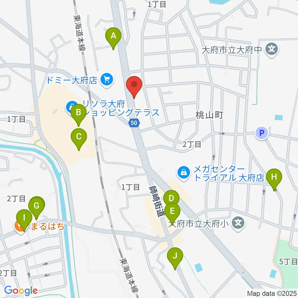 鈴木バイオリン製造株式会社周辺のファミレス・ファーストフード一覧地図