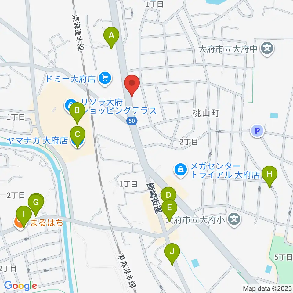 鈴木バイオリン製造株式会社周辺のファミレス・ファーストフード一覧地図