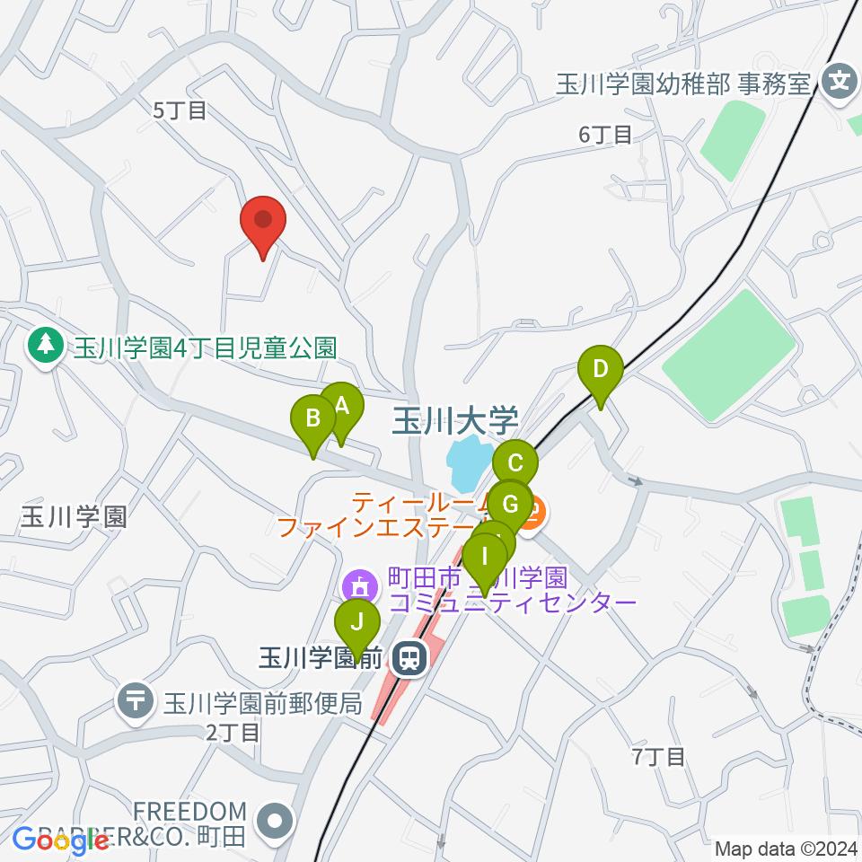 茶位ギター工房周辺のファミレス・ファーストフード一覧地図