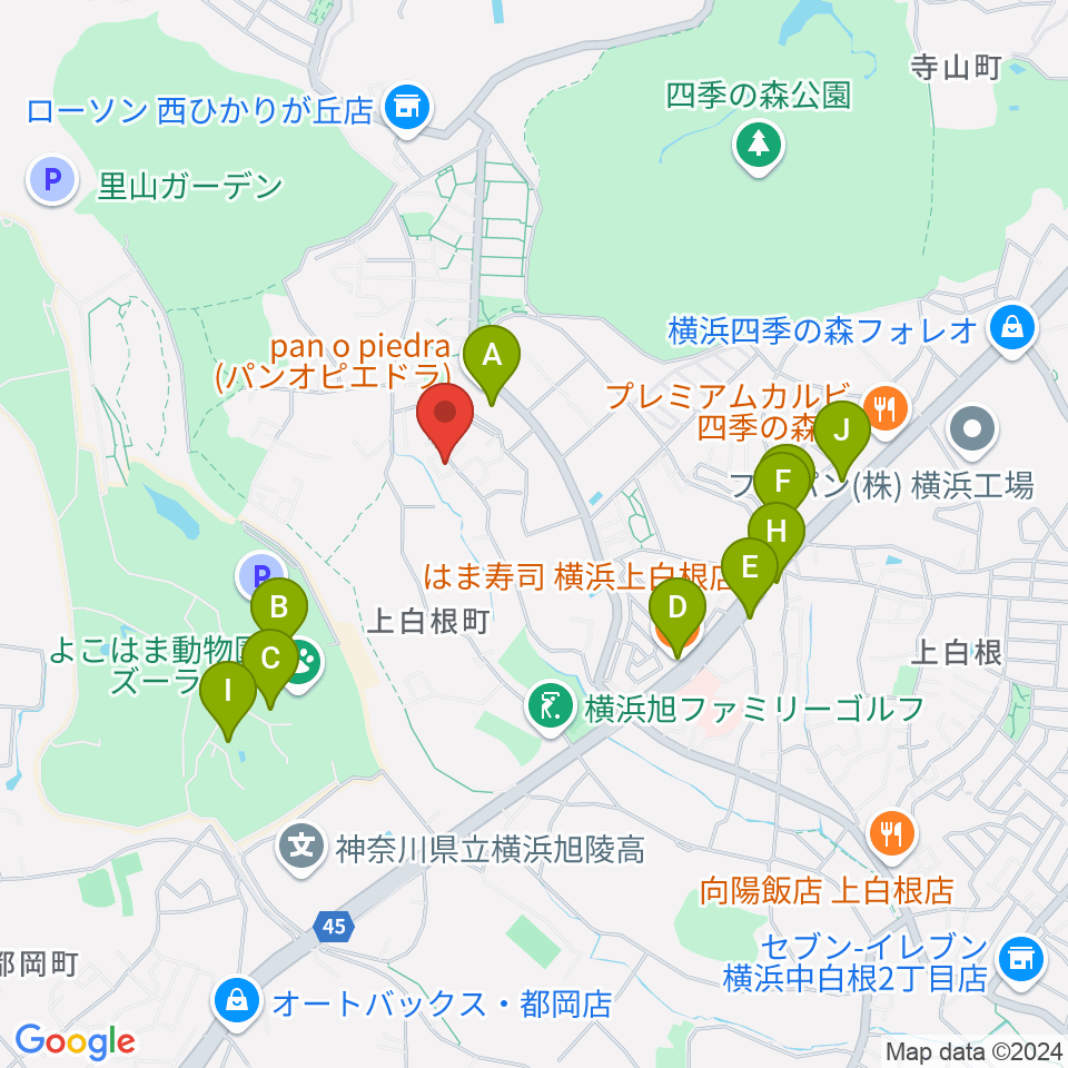 池田ピアノ運送周辺のファミレス・ファーストフード一覧地図