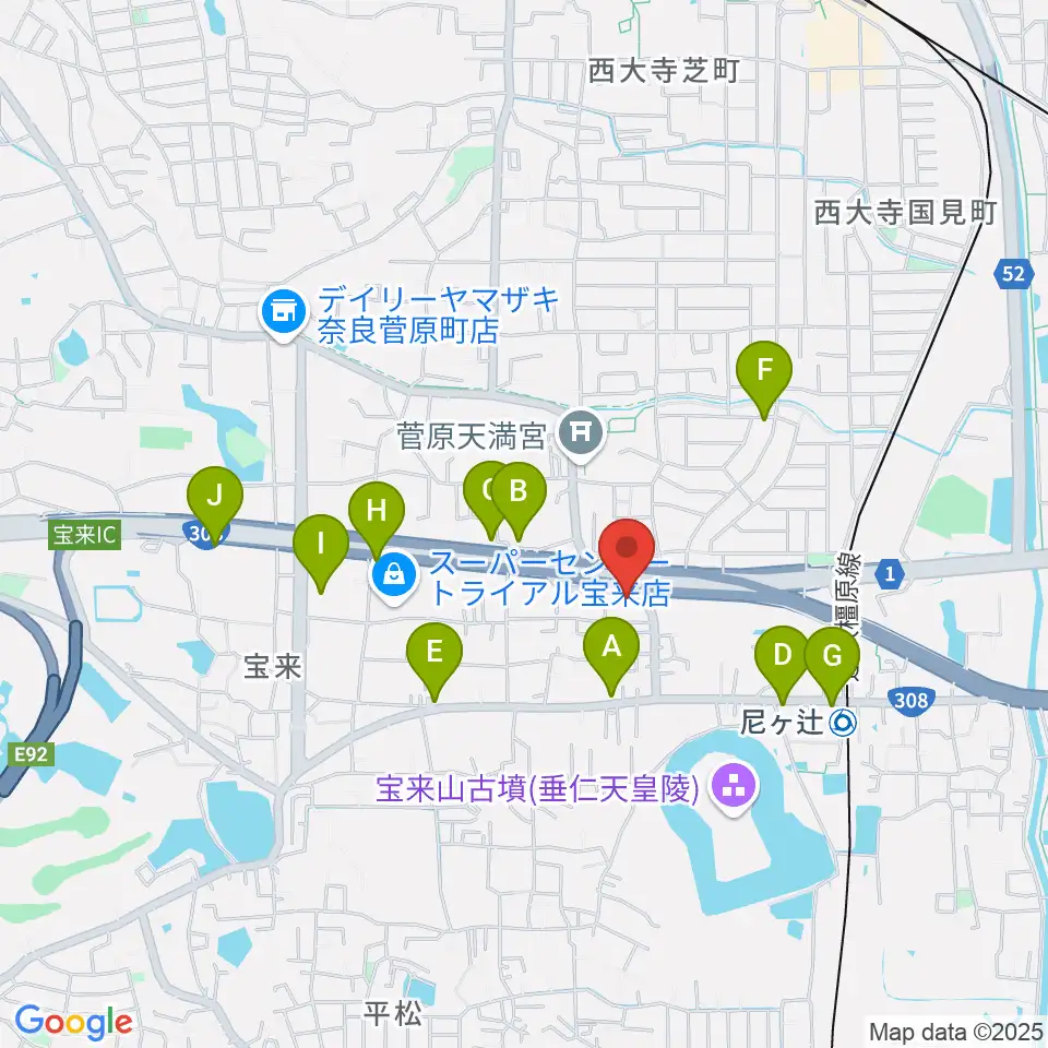 Studio Sola周辺のファミレス・ファーストフード一覧地図