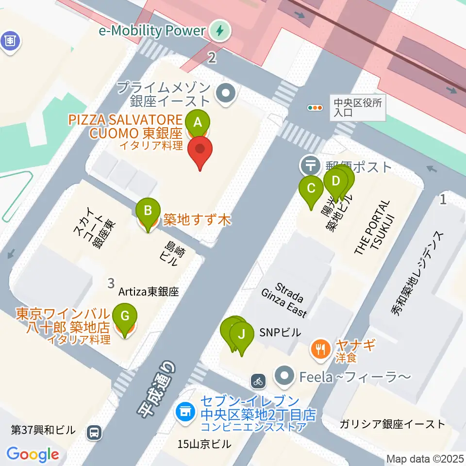株式会社ダ・ヴィンチヴァイオリン周辺のファミレス・ファーストフード一覧地図