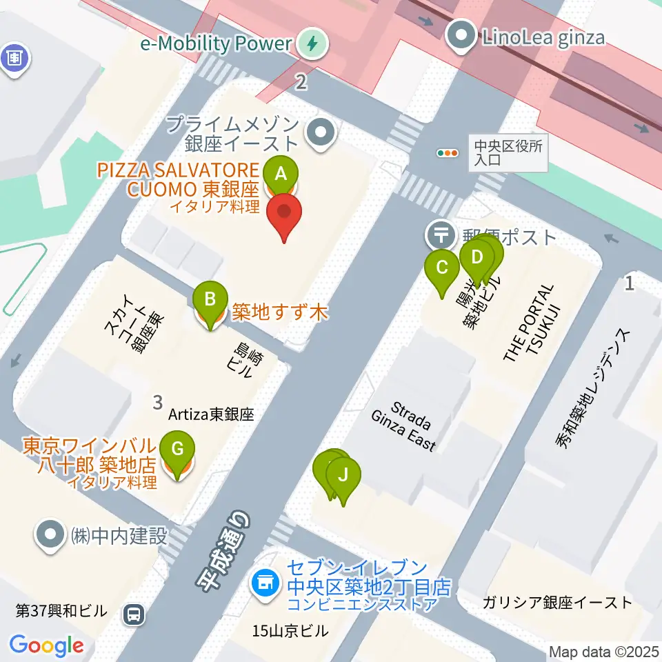 株式会社ダ・ヴィンチヴァイオリン周辺のファミレス・ファーストフード一覧地図