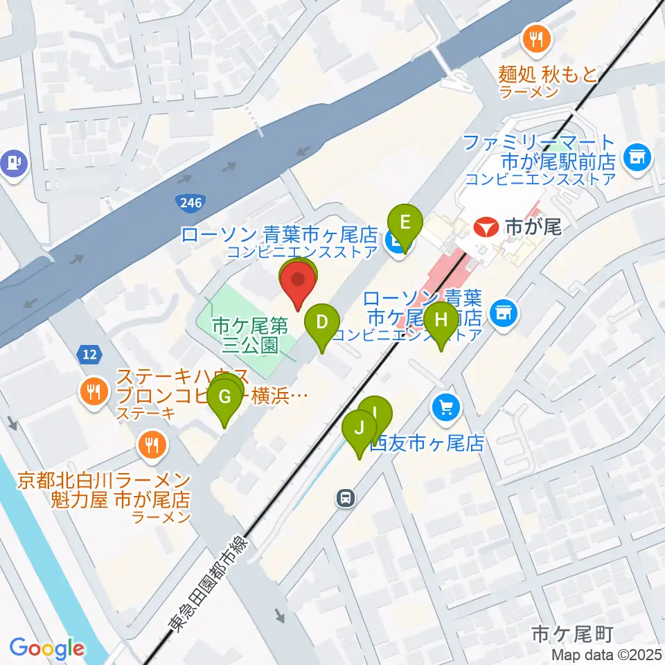 弦楽器カンタービレ周辺のファミレス・ファーストフード一覧地図