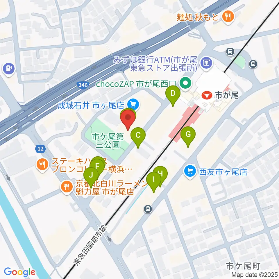 弦楽器カンタービレ周辺のファミレス・ファーストフード一覧地図