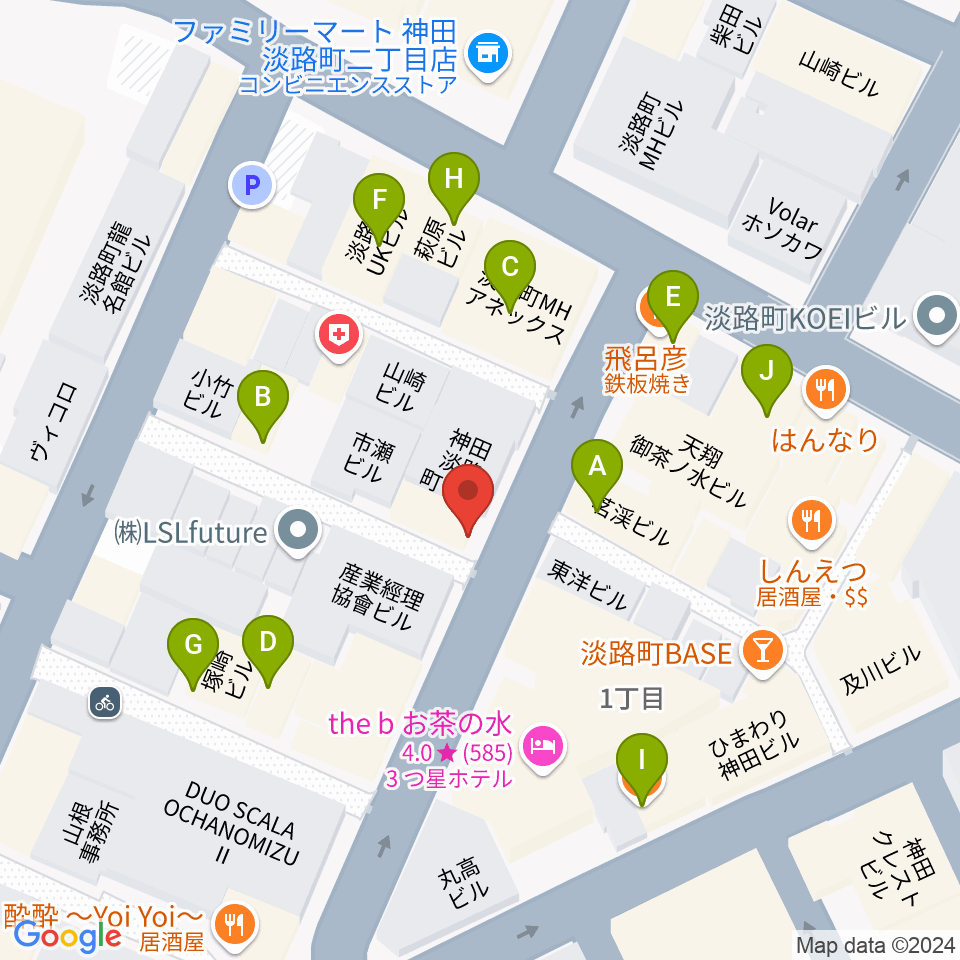 コチャバンバ東京店周辺のファミレス・ファーストフード一覧地図