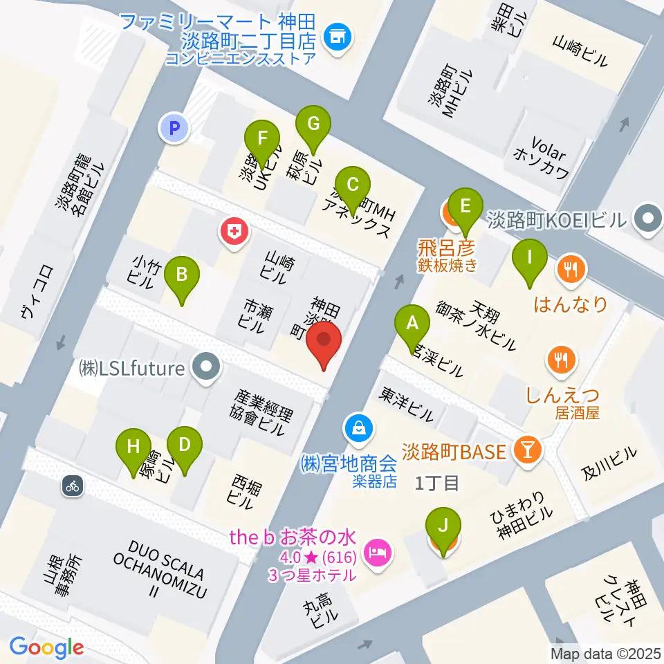 コチャバンバ東京店周辺のファミレス・ファーストフード一覧地図