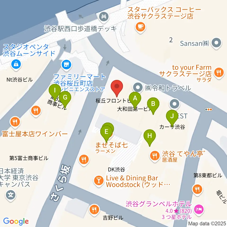 ハートマンヴィンテージギターズ周辺のファミレス・ファーストフード一覧地図