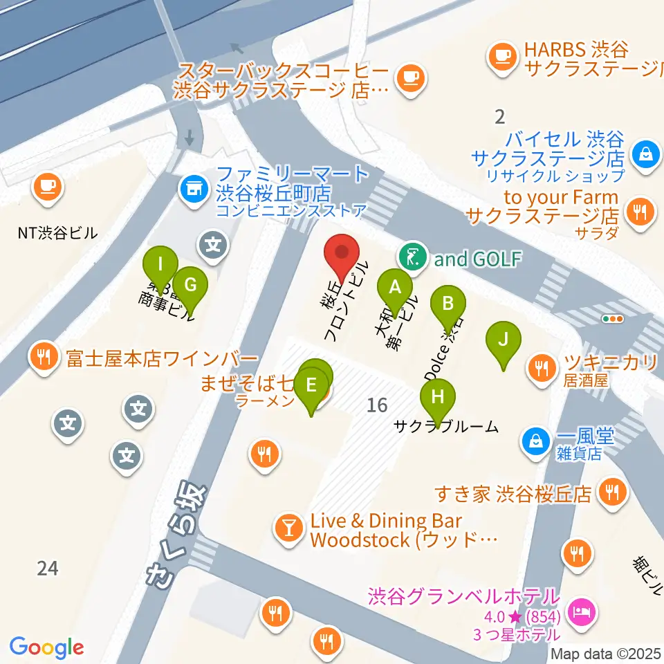 ハートマンヴィンテージギターズ周辺のファミレス・ファーストフード一覧地図