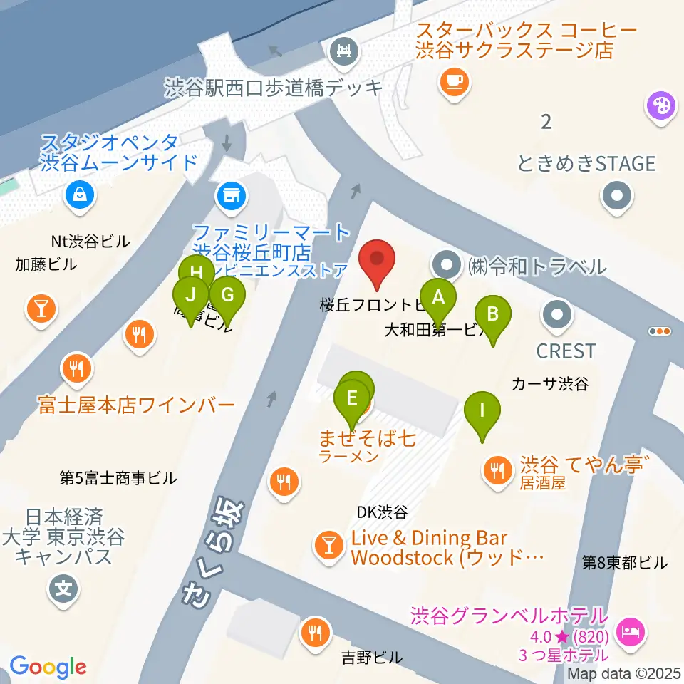 イケベ楽器店ベースコレクション周辺のファミレス・ファーストフード一覧地図