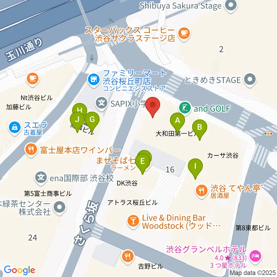 イケベ楽器店ベースコレクション周辺のファミレス・ファーストフード一覧地図