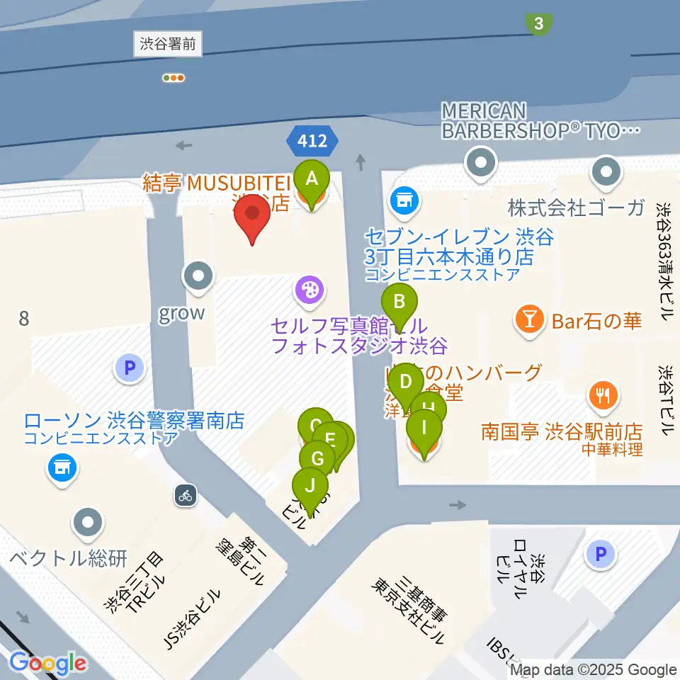 イケベ楽器店ウインドブロス周辺のファミレス・ファーストフード一覧地図