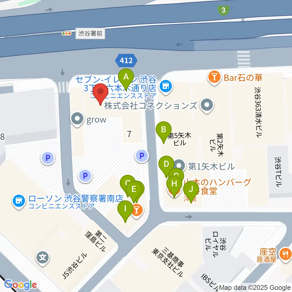 イケベ楽器店ウインドブロス周辺のファミレス・ファーストフード一覧地図
