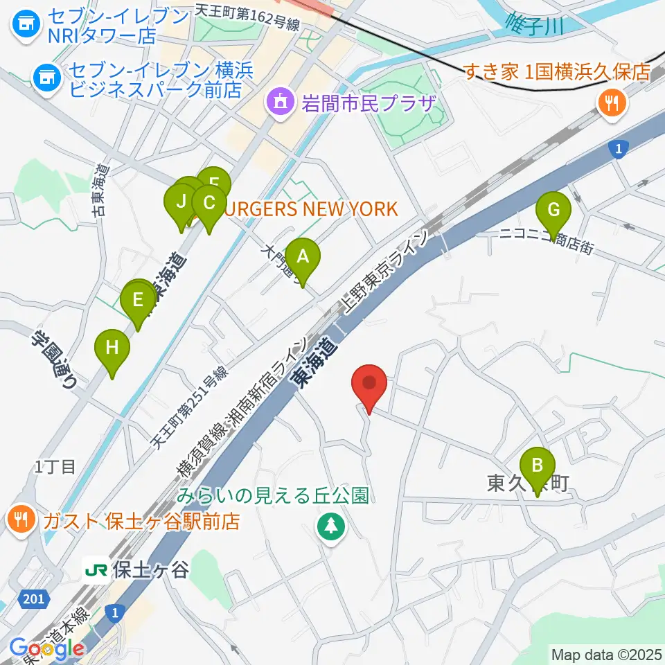 仁木三味線周辺のファミレス・ファーストフード一覧地図