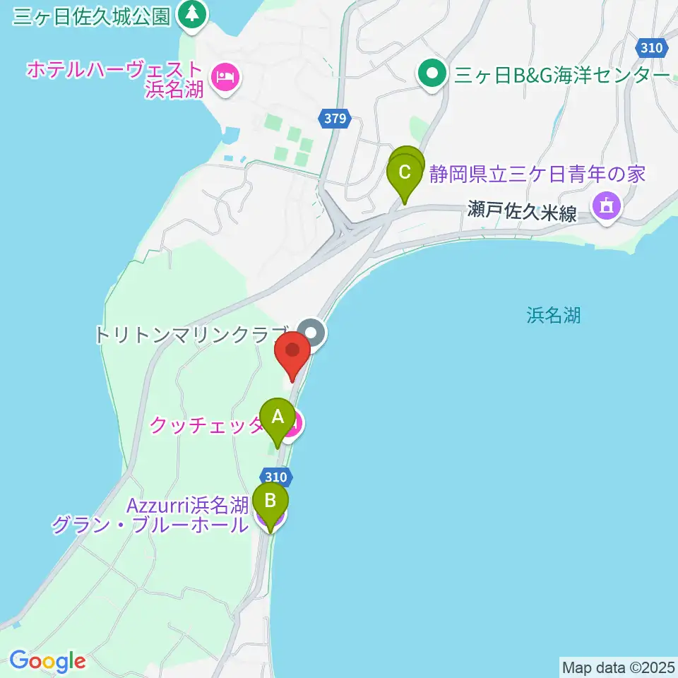 浜名湖WATTS周辺のファミレス・ファーストフード一覧地図