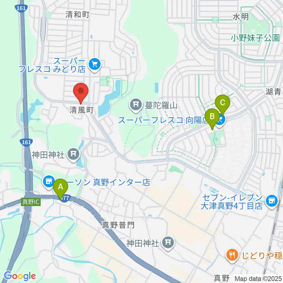 木のクラフトと笛 七曜工房周辺のファミレス・ファーストフード一覧地図