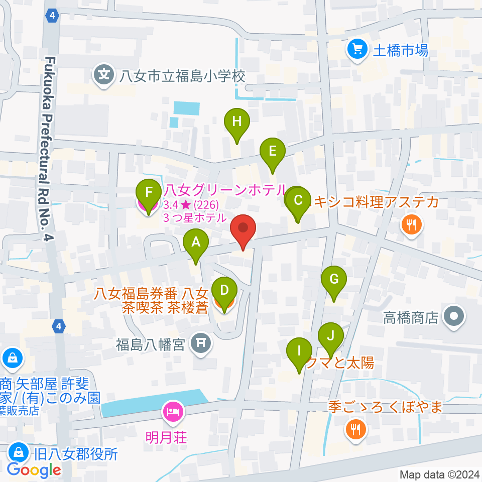 志げとみ楽器店周辺のファミレス・ファーストフード一覧地図