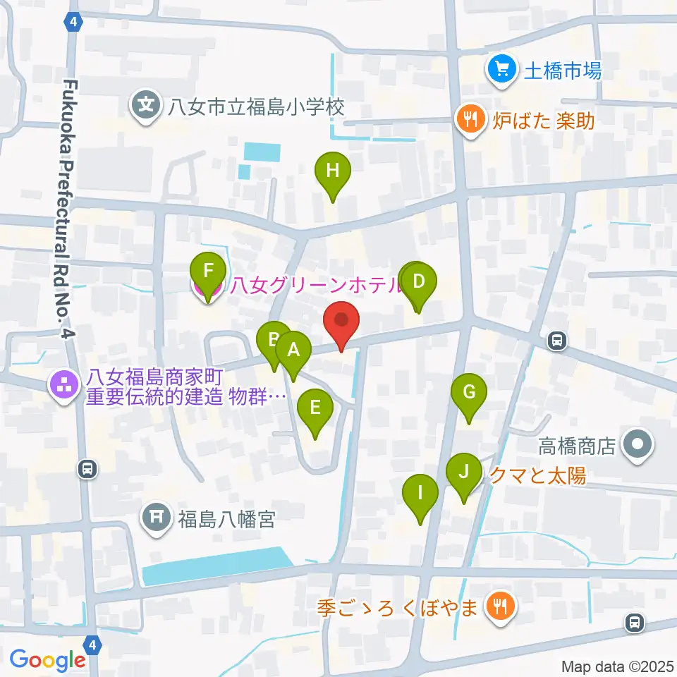 志げとみ楽器店周辺のファミレス・ファーストフード一覧地図
