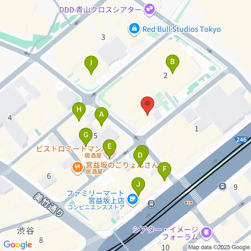 l'atelier by apc周辺のファミレス・ファーストフード一覧地図