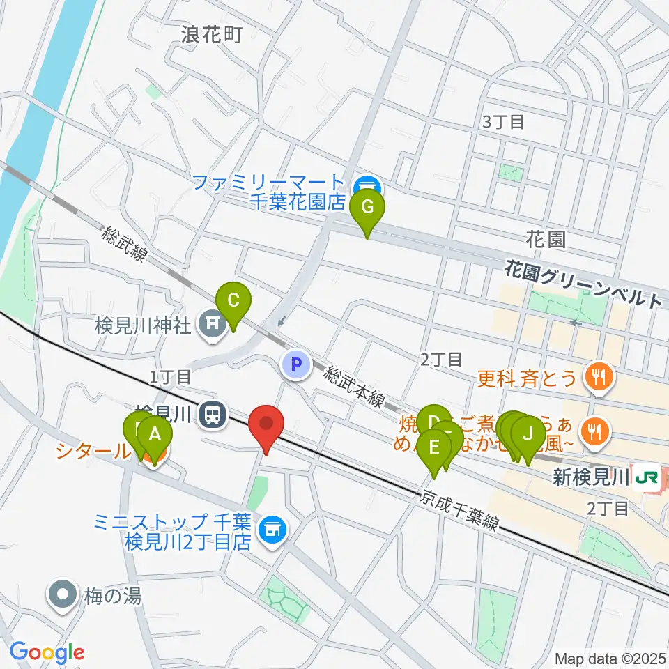 三味線駒吉周辺のファミレス・ファーストフード一覧地図