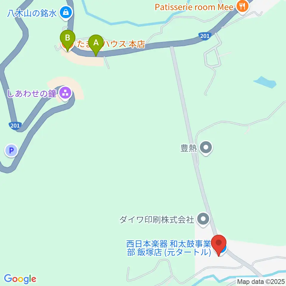 和太鼓ニシガク周辺のファミレス・ファーストフード一覧地図