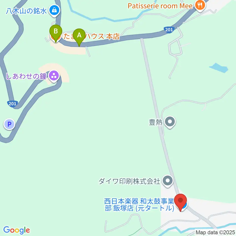 和太鼓ニシガク周辺のファミレス・ファーストフード一覧地図