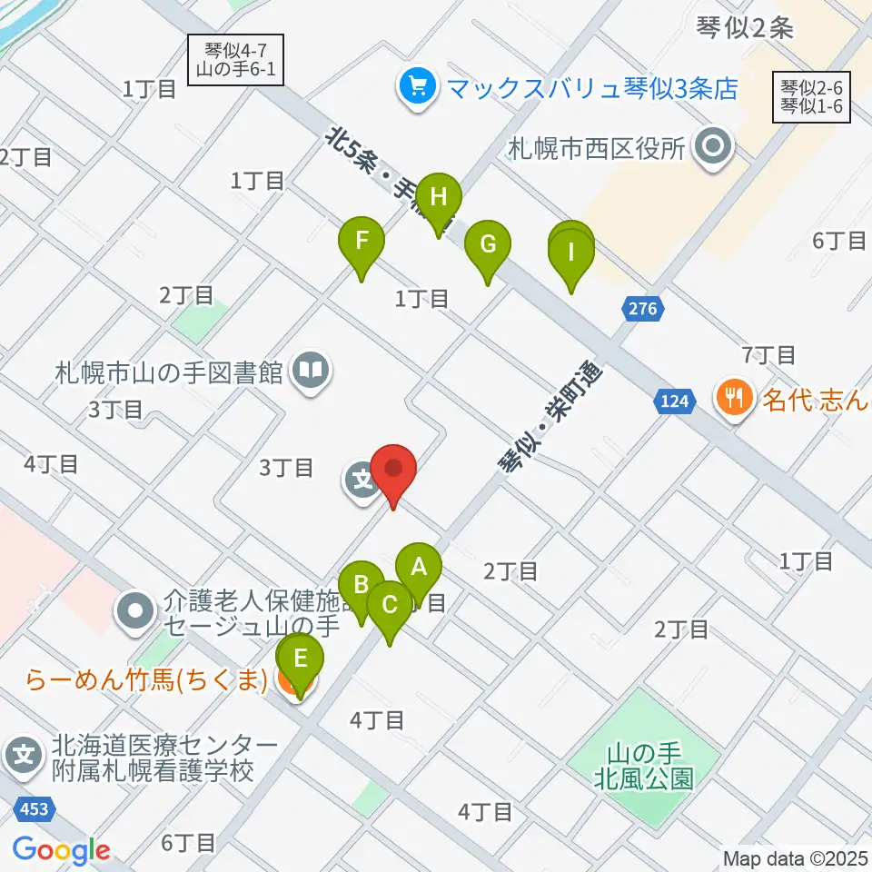 鈴木聡ヴァイオリン工房周辺のファミレス・ファーストフード一覧地図