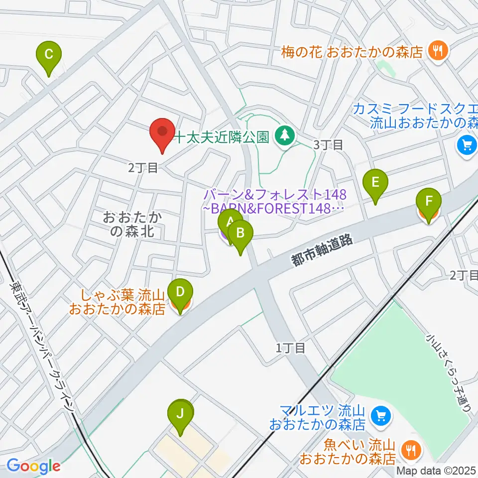 清水尚志ヴァイオリン教室周辺のファミレス・ファーストフード一覧地図