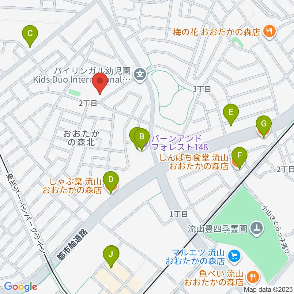 清水尚志ヴァイオリン教室周辺のファミレス・ファーストフード一覧地図