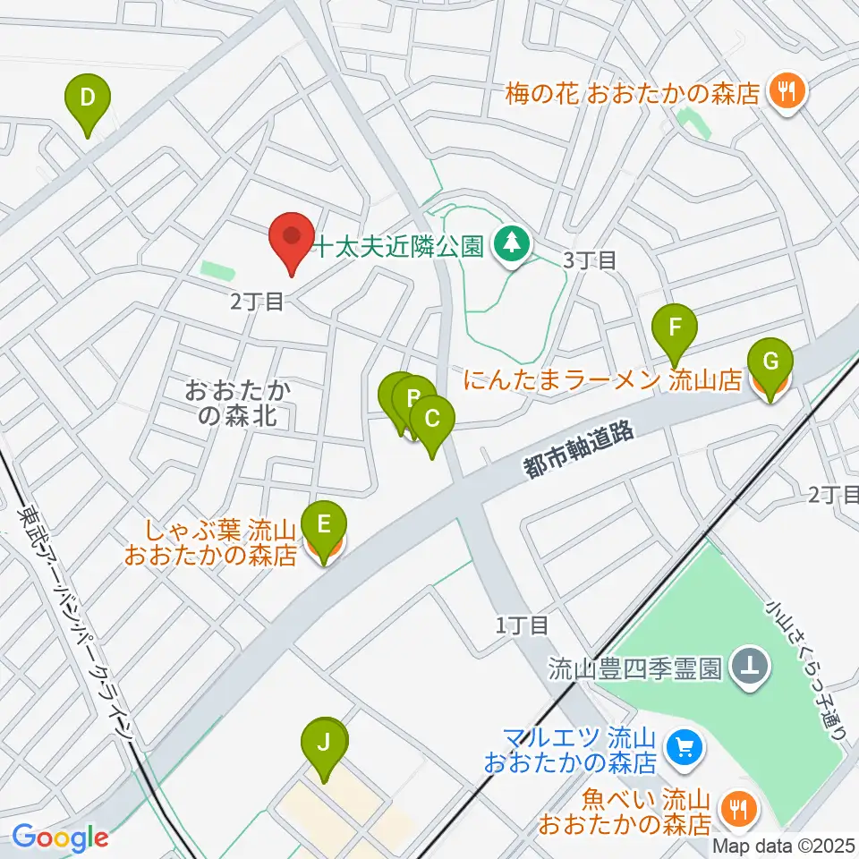 清水尚志ヴァイオリン教室周辺のファミレス・ファーストフード一覧地図