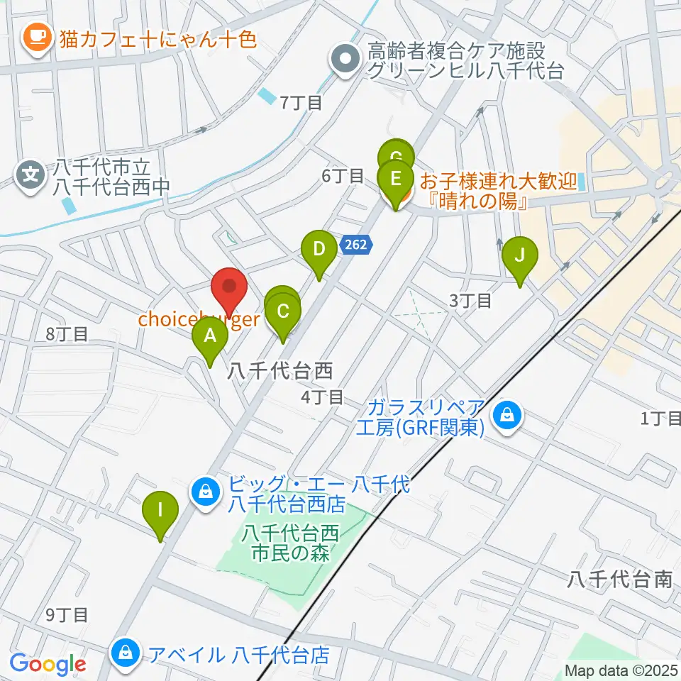 スズキ・メソード 印田クラス周辺のファミレス・ファーストフード一覧地図