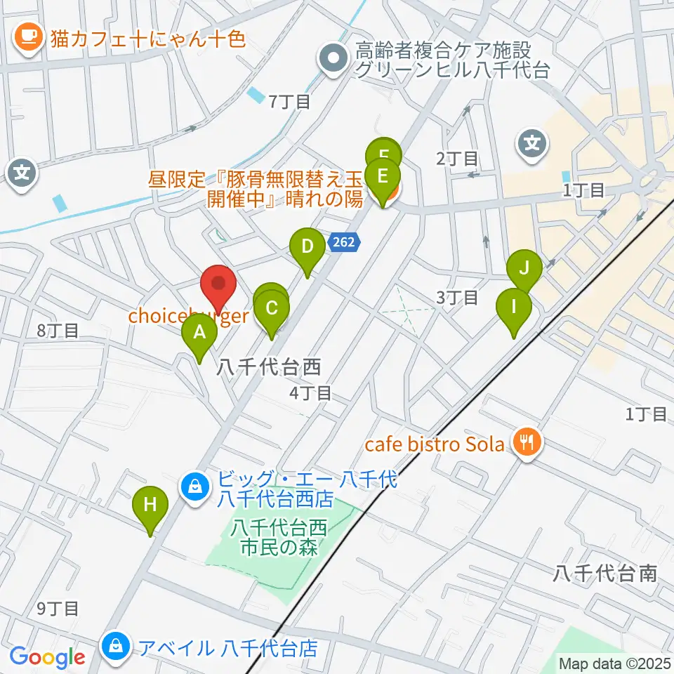 スズキ・メソード 印田クラス周辺のファミレス・ファーストフード一覧地図