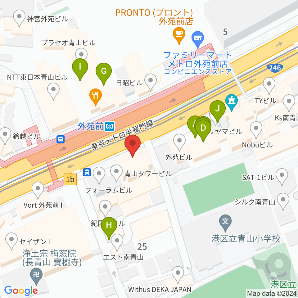 ココデシカ周辺のファミレス・ファーストフード一覧地図