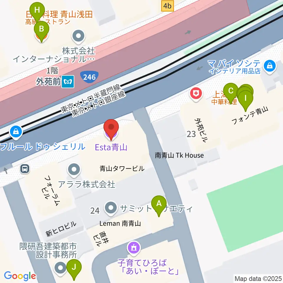 ココデシカ周辺のファミレス・ファーストフード一覧地図
