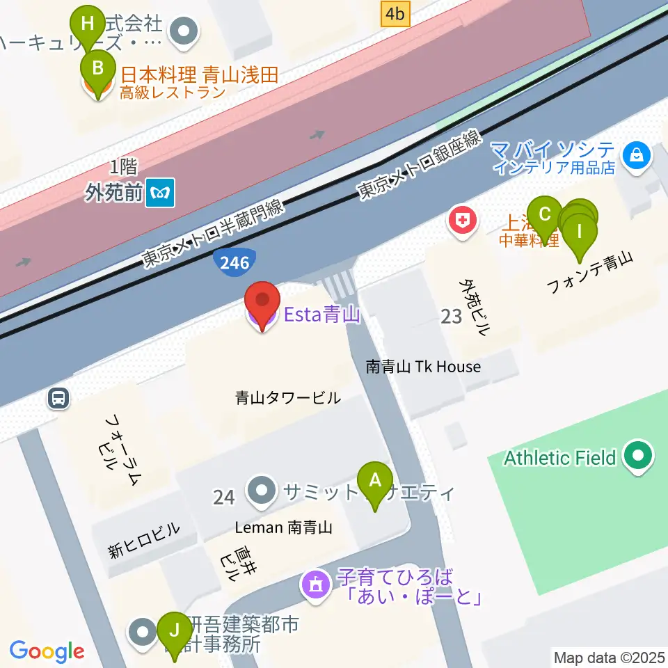 ココデシカ周辺のファミレス・ファーストフード一覧地図
