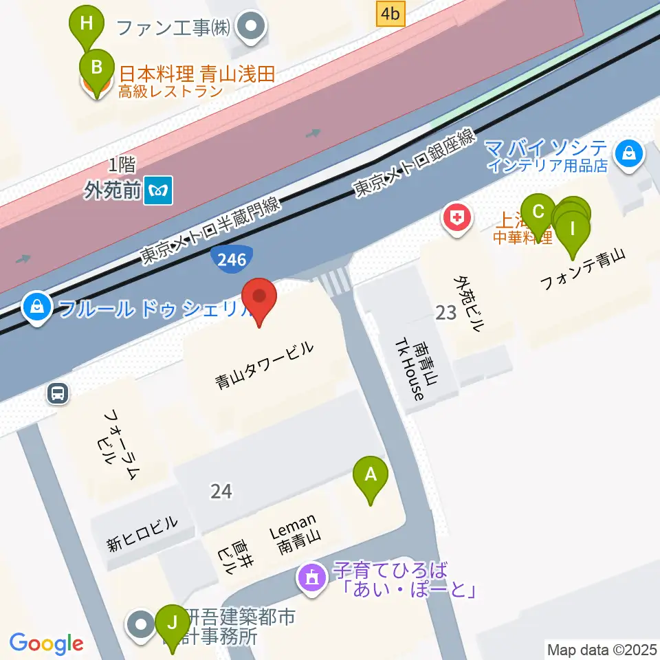 ココデシカ周辺のファミレス・ファーストフード一覧地図