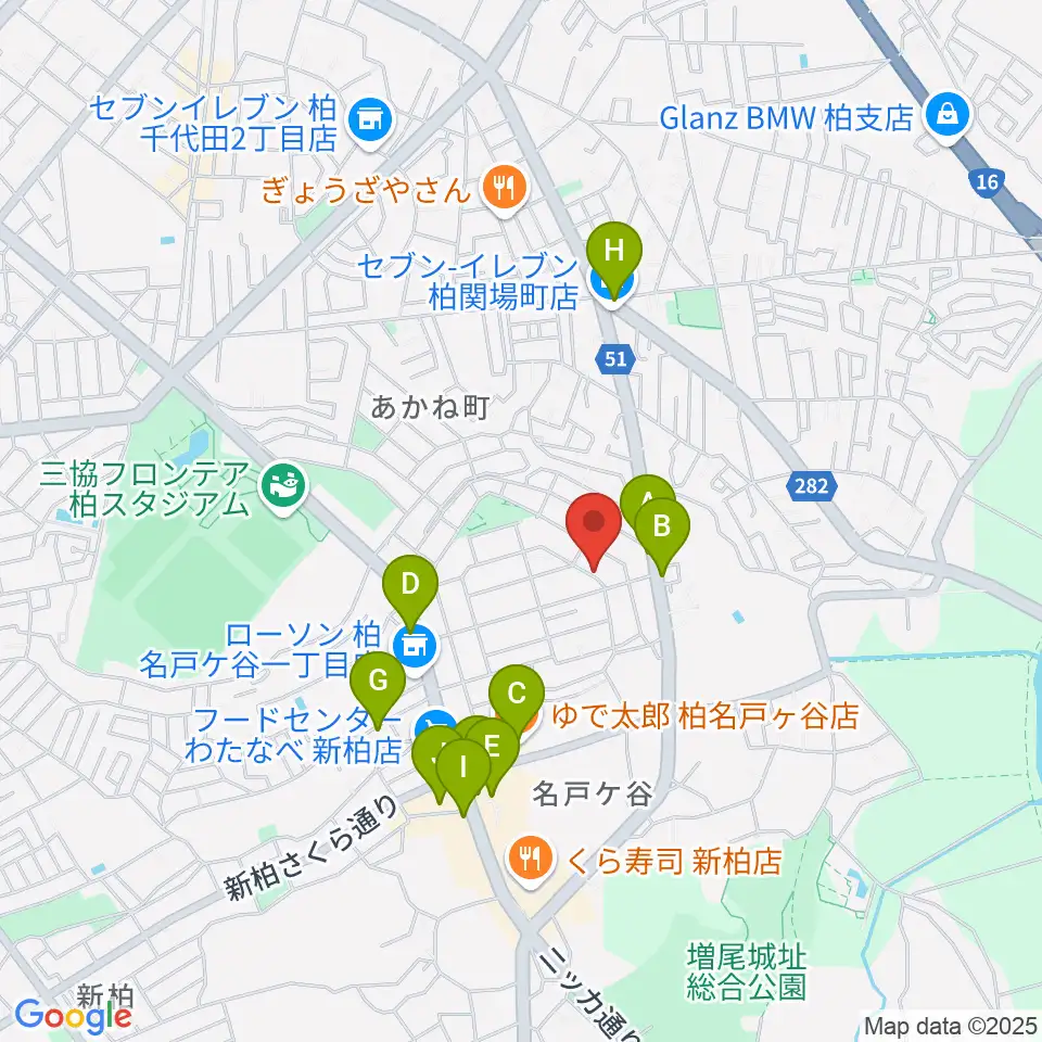 インターネットラジオ局ALFA周辺のファミレス・ファーストフード一覧地図