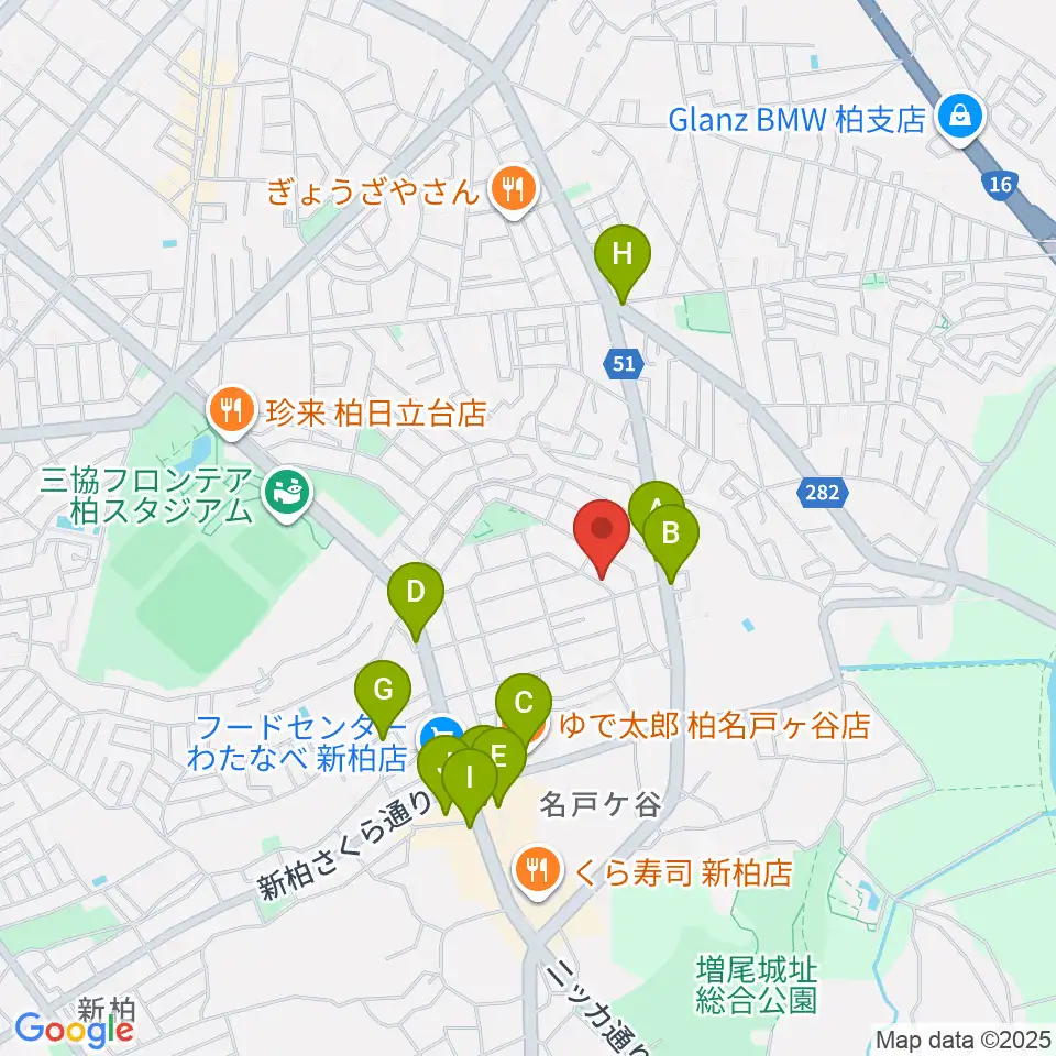 インターネットラジオ局ALFA周辺のファミレス・ファーストフード一覧地図