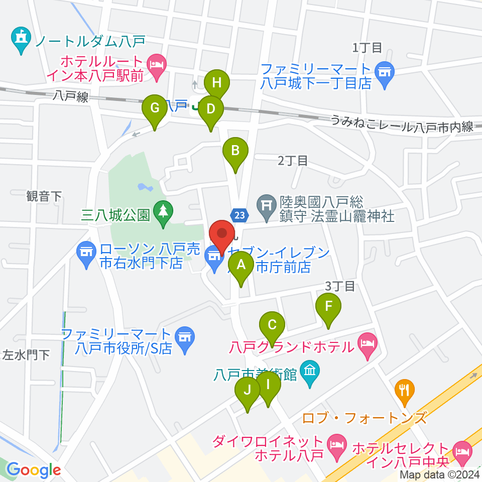 グルーヴィン楽器周辺のファミレス・ファーストフード一覧地図