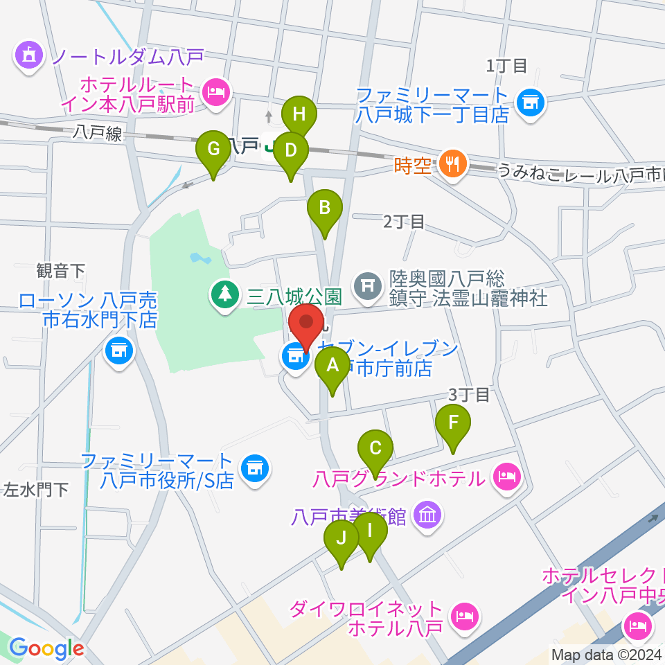 グルーヴィン楽器周辺のファミレス・ファーストフード一覧地図