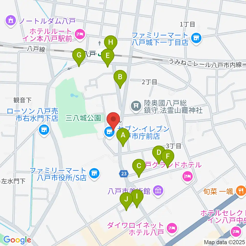 グルーヴィン楽器周辺のファミレス・ファーストフード一覧地図