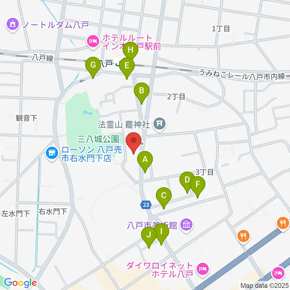 グルーヴィン楽器周辺のファミレス・ファーストフード一覧地図