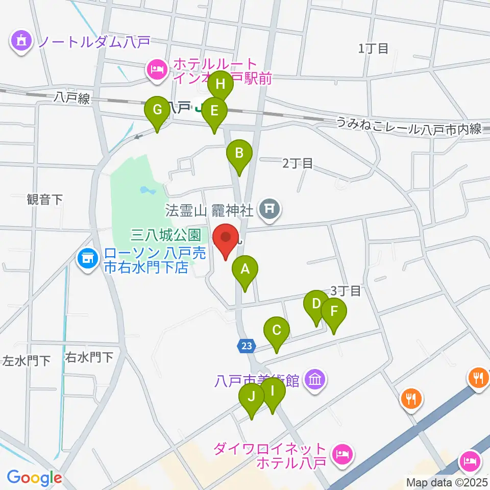 グルーヴィン楽器周辺のファミレス・ファーストフード一覧地図