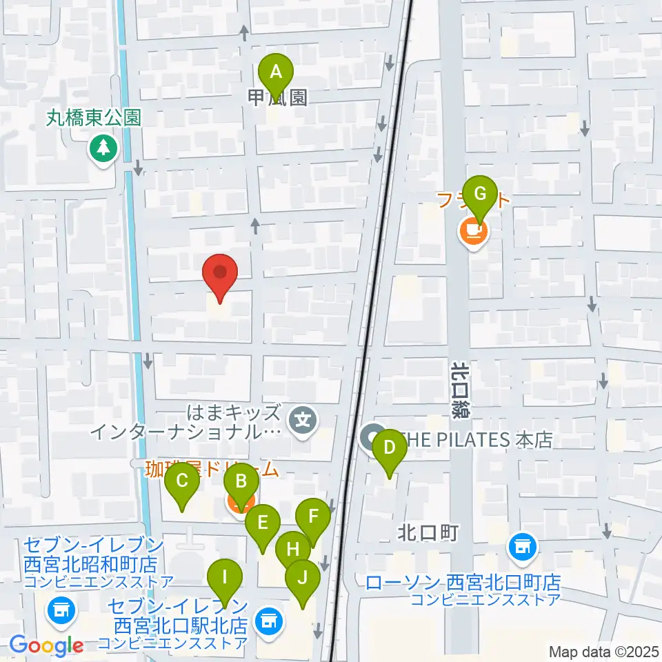 フェリーチェ音楽院周辺のファミレス・ファーストフード一覧地図