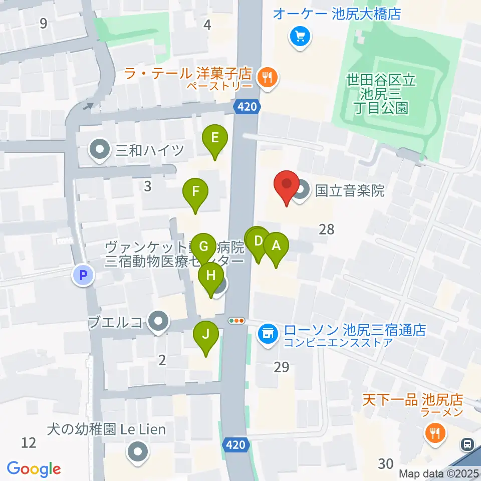 KMAパラダイスホール周辺のファミレス・ファーストフード一覧地図
