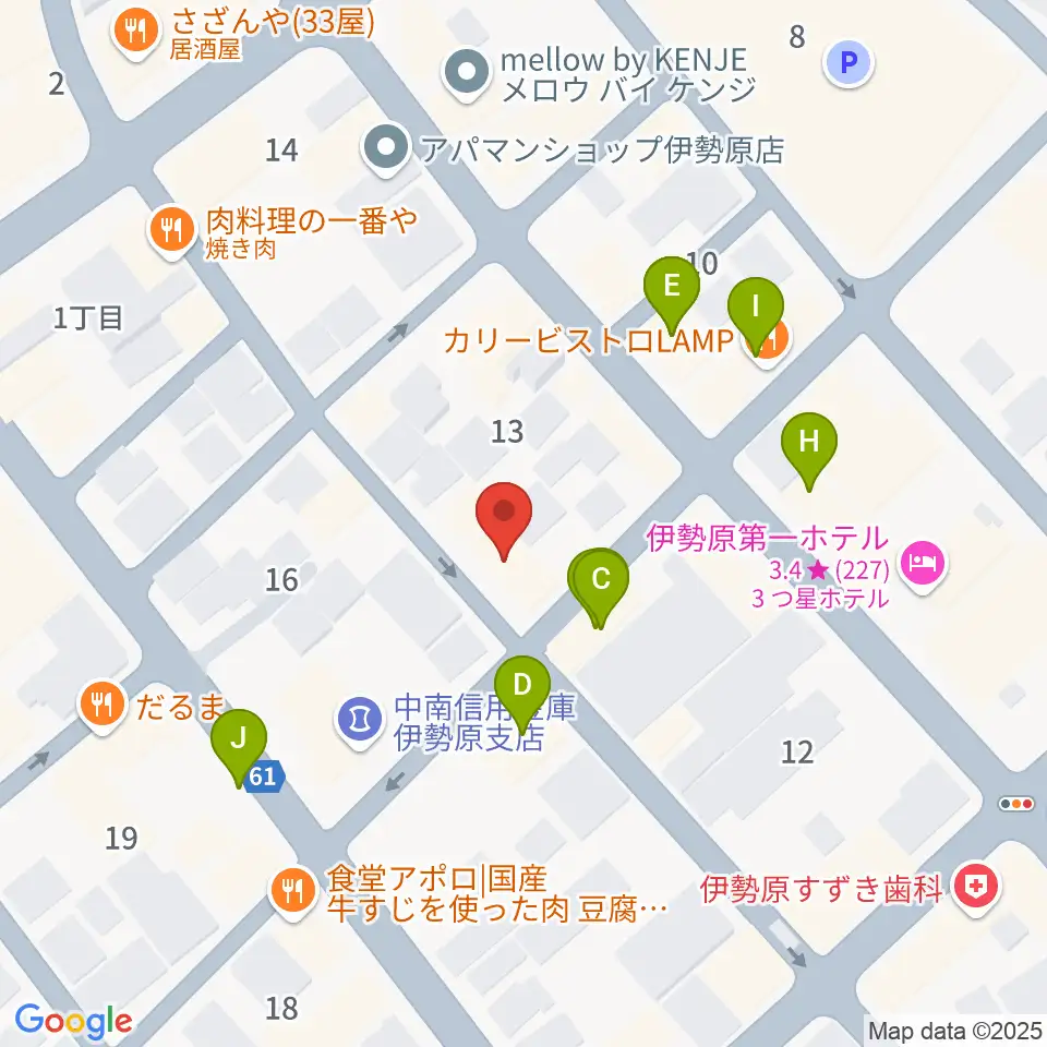厚木楽器 アミ伊勢原周辺のファミレス・ファーストフード一覧地図