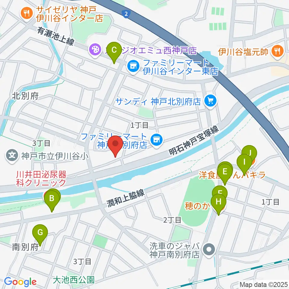 音楽広場Sound-Scape周辺のファミレス・ファーストフード一覧地図