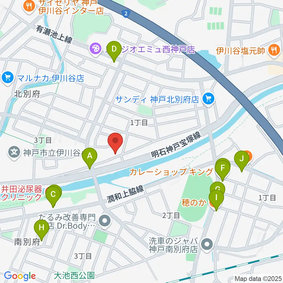 音楽広場Sound-Scape周辺のファミレス・ファーストフード一覧地図