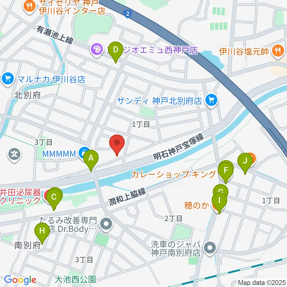 音楽広場Sound-Scape周辺のファミレス・ファーストフード一覧地図